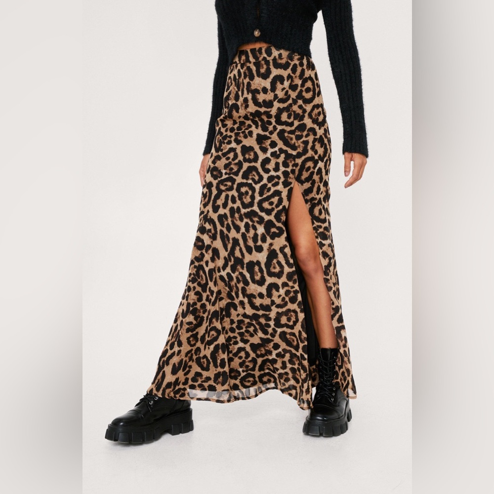 Nasty Gal Leopard Skirt